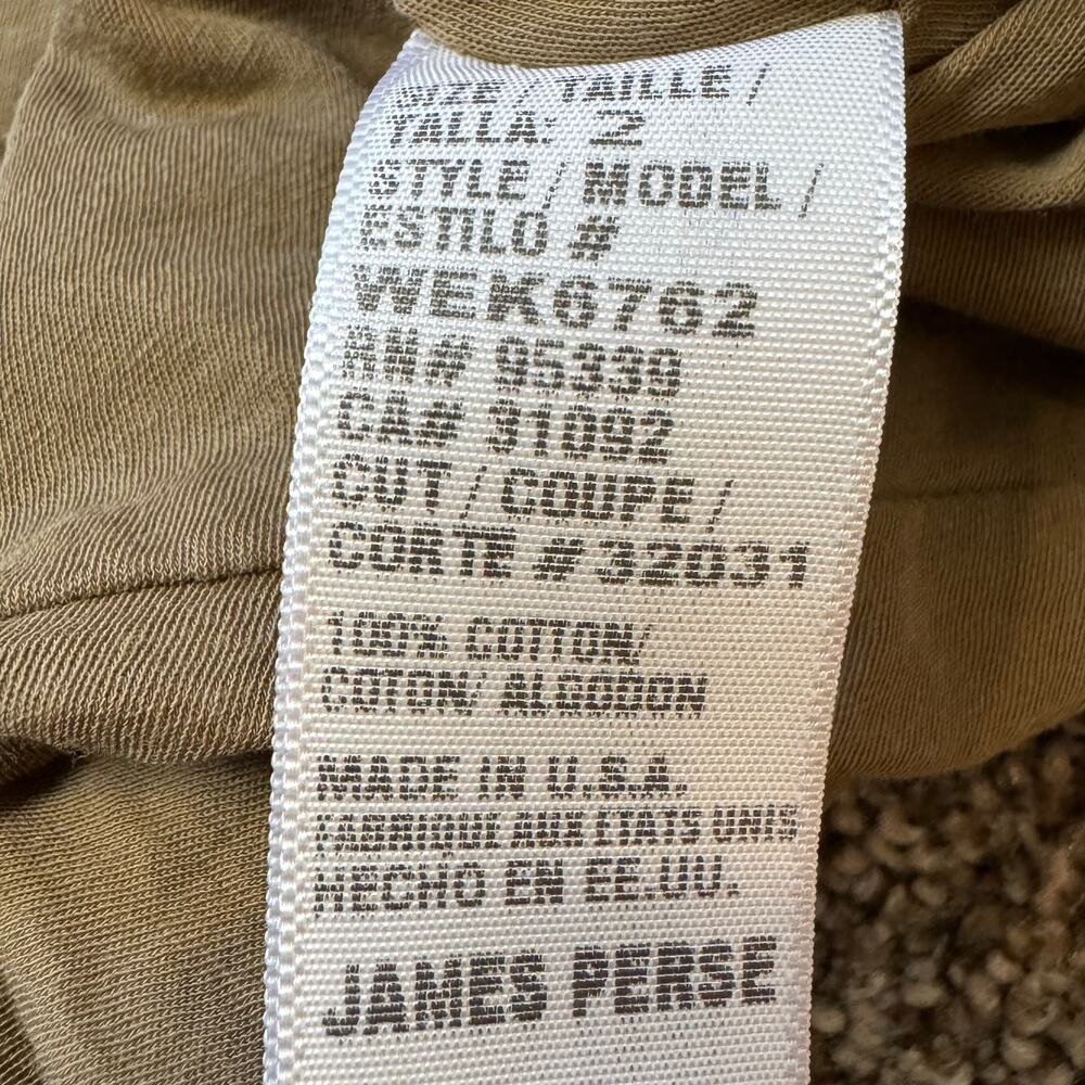 James Perse Racerback Ruched Tank Dress Size 2 (medium) Taupe Summer Vaca Slub - Picture 7 of 13